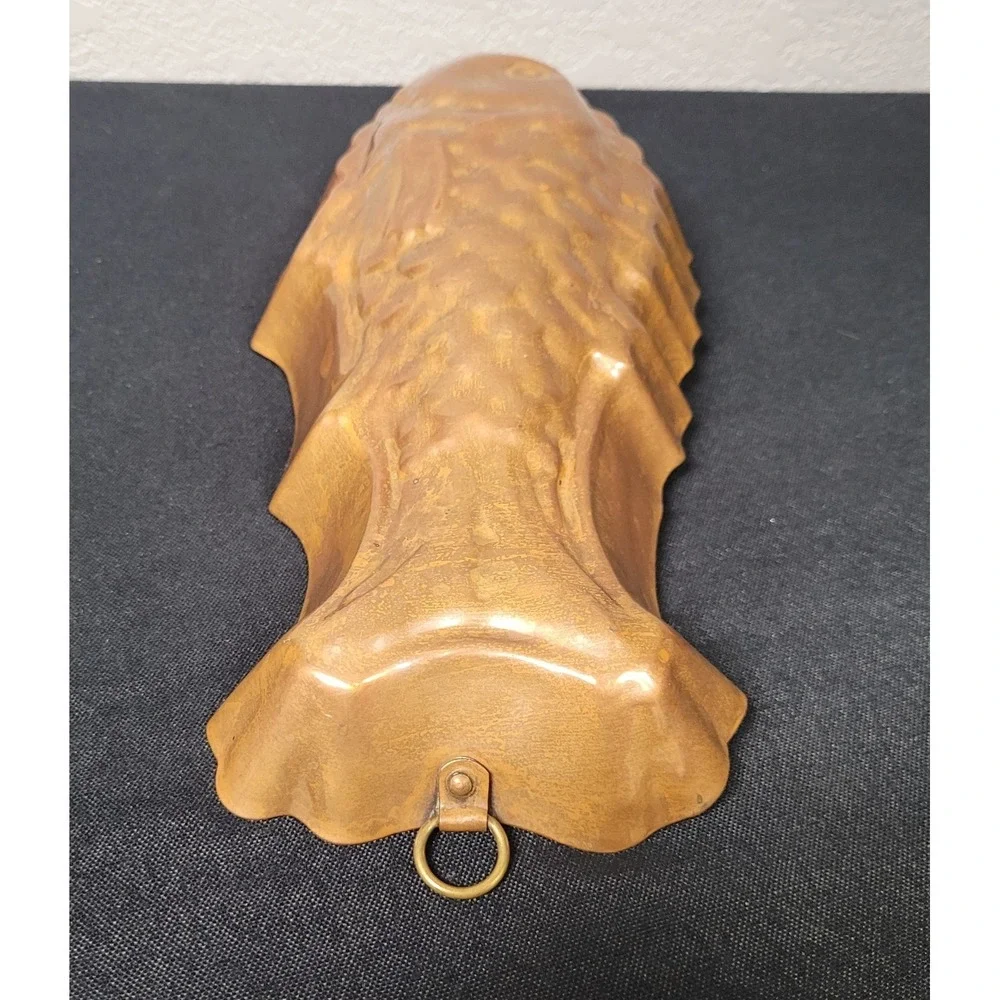 Vintage 1970s Bluebird Canadian-made Copper Fish Mold or Wall Hanging Decor